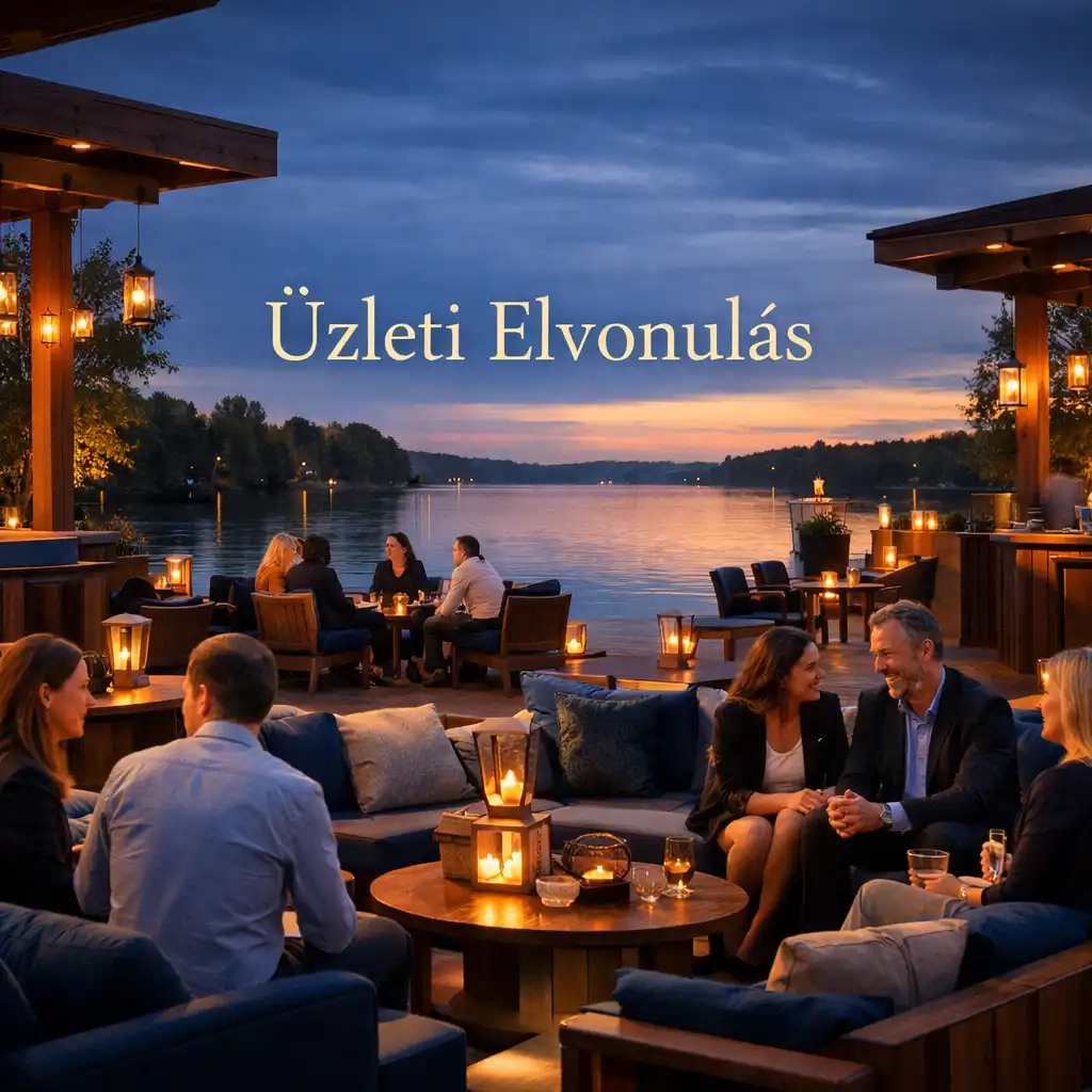 Vízparti vállalati elvonulás elegáns közösségi térben